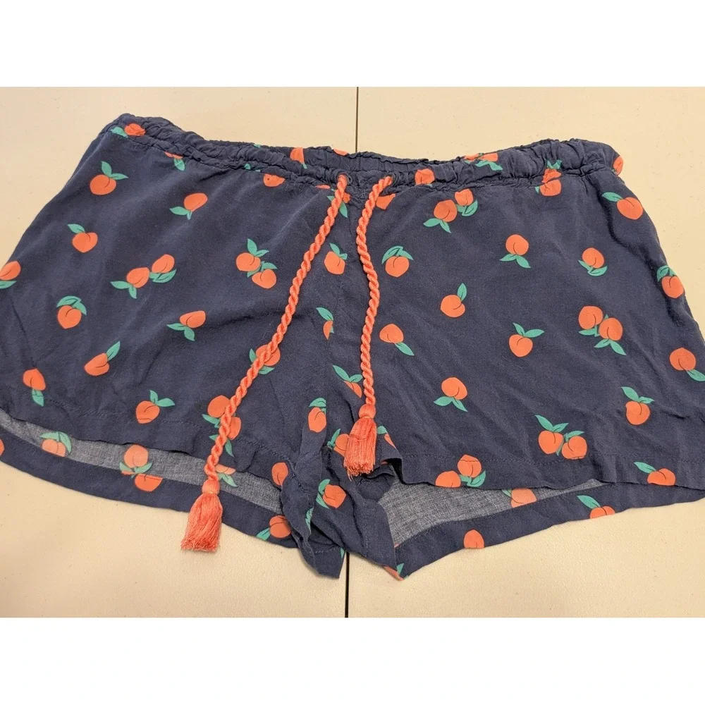 Jenni Intimates Pajama Shorts Bundle Peach Stripe Tassel Blue Pink Small 3 Pack